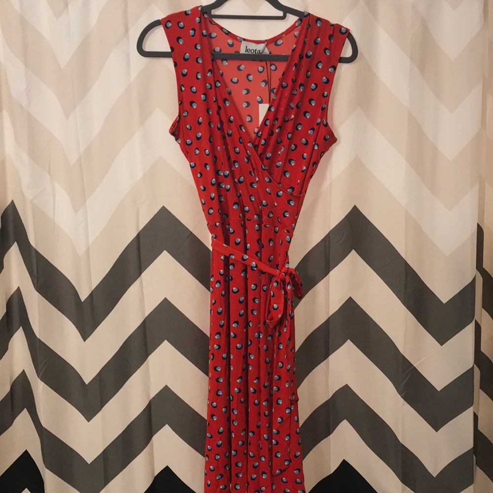 Leota Finley Jersey Faux Wrap Dress